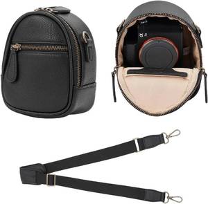 lot 9187248 image: Divvia Small Camera Sling Bag,PU Leather Waterproof & Protective Small Camera Bag Crossbody Camera Bag Shockproof Case for Canon PowerShot ELPH 180190  Sony DSCW800DSCW830-1L Black