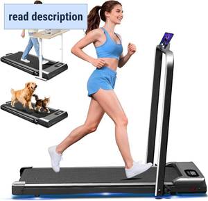 lot 171211 image: Retails for $140 Walking Pad with Incline, 2.5HP Walking Pad Treadmill, 3 in 1 Portable Under Desk Treadmills for Home Small Space, Foldable Folding Home Treadmill with Remote Control, 350LBS Capacity