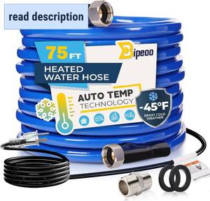 lot 471346 image: Retails for $189 75FT Heated Water Hose for Rv,Heated Water Hose Antifreeze to -45 F,Great Rv Accessories for Campers,Livestock,Agriculture,Lead and BPA Free