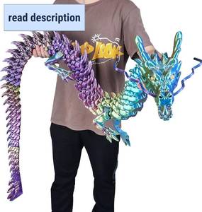 lot 171233 image: Retails for $130 3D Printed Dragon Model, 82 Inches2.1 Meters, Flexible Joints, Lacertid Figurine, Stress Relief Toy