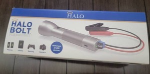 lot 53447 image: HALO Bolt Flashlight with USB Car Charger (Silver)