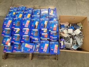 lot 53455 image: Trac Phones Android based Smartphones - 63 Phone Count - HeadphonesChargersCases