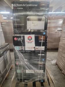 lot 56848 image: LG 23,500 BTU Smart Window Air Conditioner - 3 count