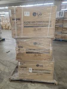 lot 56857 image: LG Electronics 10,000 BTU 230V Through the Wall Air Conditioner LT1037HNR 11,200 BTU Heat, 300-500 sq. ft., 2 Speeds - 6 count