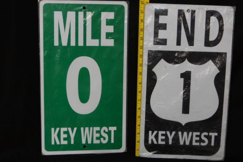 lot 242 image: Key West Highway Signs- Mile Markers 0 and 1