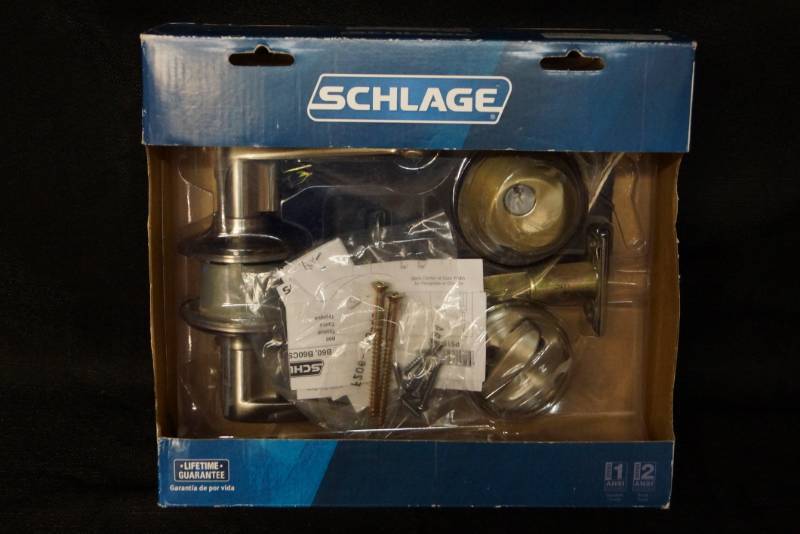 lot 245 image: Schlage-  Door Handle and Dead Bolt Set