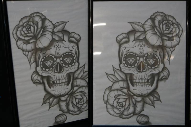 lot 247 image: Sugar Skull- PicturesPrints