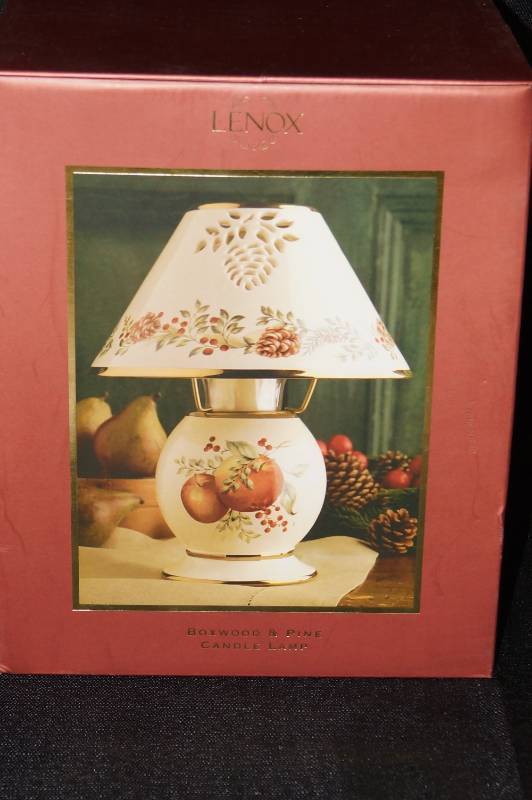 lot 267 image: New In Box- Lenox Candle Lamp Boxwood and Pine