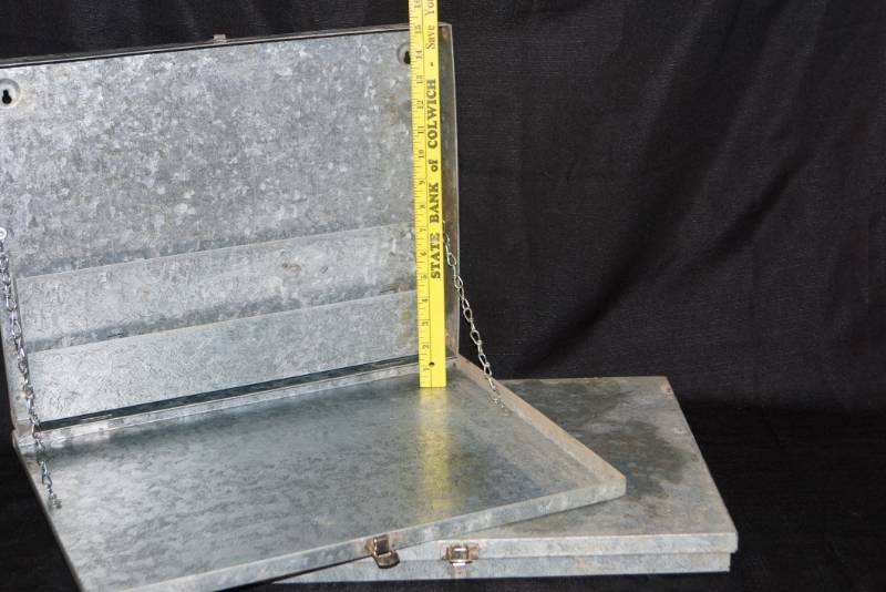 lot 278 image: Galvanized Shop File Holders- Wall Mountable