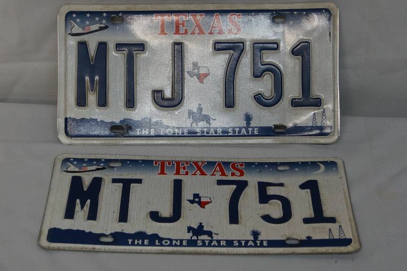 lot 314 image: 2 Texas License Plates