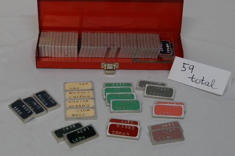 lot 317 image: Dungeon and Dragons Game Pieces in Presto Tool Box