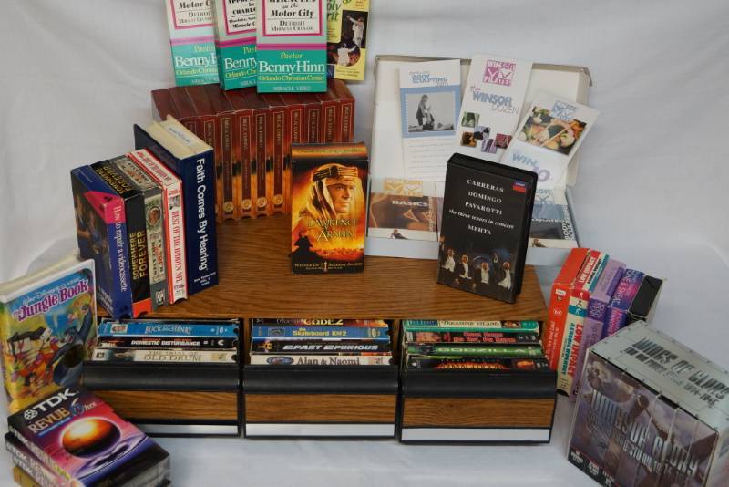 lot 362 image: Large Lot of VHS With Storage Case