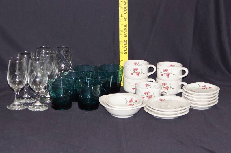 lot 389 image: Dishes- Stemware- More-  Cool Vintage Stuff