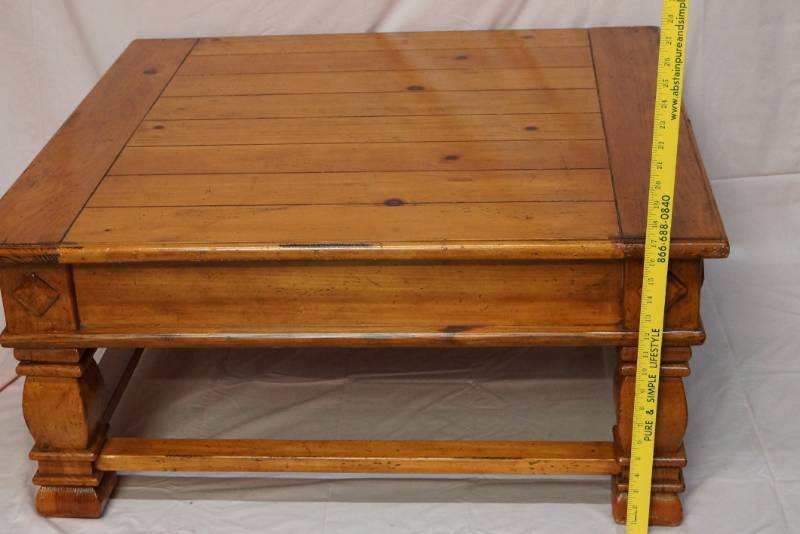 lot 396 image: Large Solid Wood Coffee Table