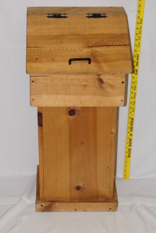 lot 452 image: Potatoes or Onion Bin, HANDMADE Wooden Storage Container