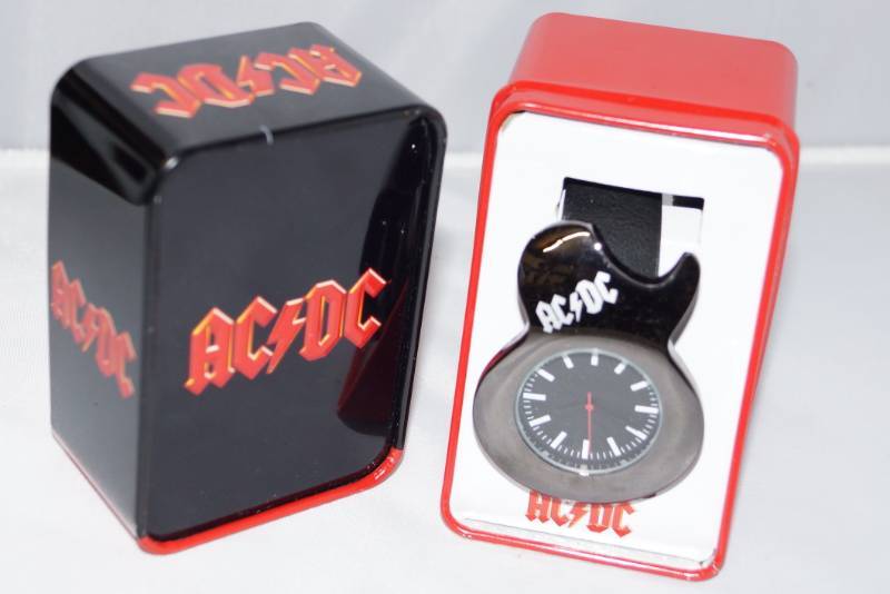 lot 453 image: New ACDC Guitar Shaped Watch - Black
