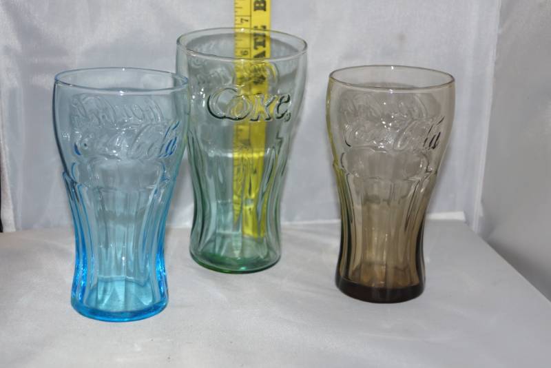 lot 459 image: Coca Cola Glasses - 3 Different Colors