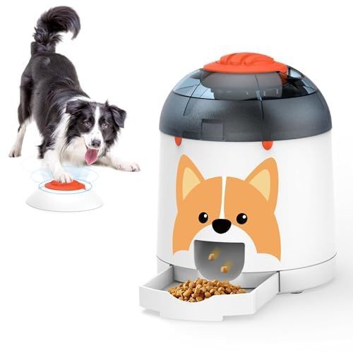 lot 22550 image: Potaroma Dog Puzzle Feeder Toy, Interactive IQ Training, Electronic Treat Dispenser, Automatic Rechargeable with Remote for Food Dispensing, All Breeds, 280ml Capacity - Retail $43