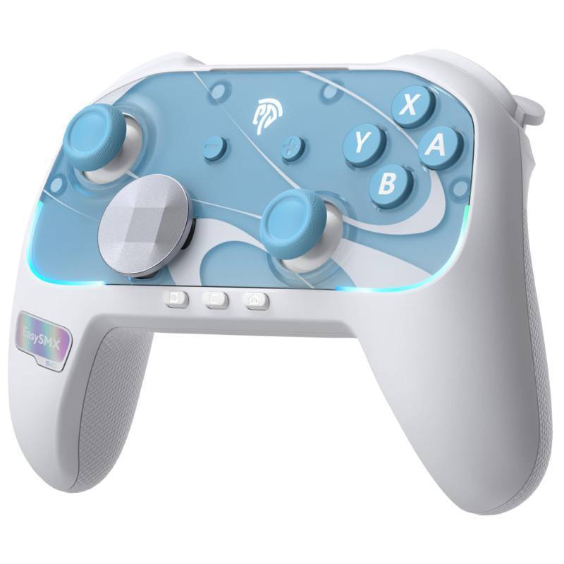 lot 27049 image: EasySMX S10 Controller for Switch 2 SwitchPC-One Key Wake-up, TMR Anti-Drift Joystick, Mechanical Buttons, 6 Axis Gyro, Bluetooth Switch Controller with RGB & Swappable D-Pad - Retail $60