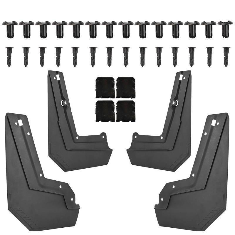 lot 33060 image: XUKEY 4PCS Mud Flaps Splash Guard for Tesla Cybertruck 2025 2024 Mudguards Mudflaps Fender Tire Protector Rear Front Car Accessories Replacement - Retail $27