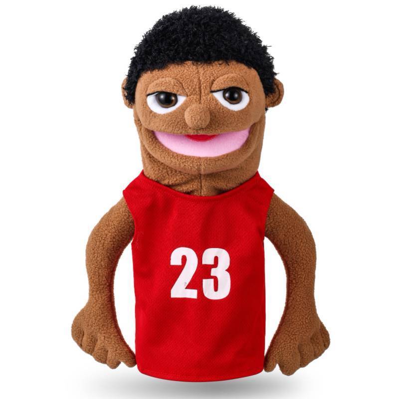 lot 40935 image: Role Play Hand Puppets Hand Plush Chef Doctor Fireman Pirate Detective Athlete Nurse Worker Hand Puppet Toys Puppets for Kids Storytelling Imaginative Pretend Play Teaching Preschool(Athlete) - Retail $18