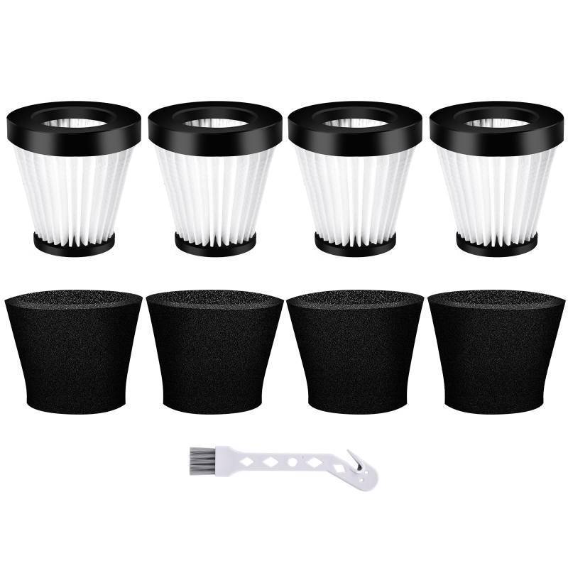 lot 40950 image: Leadaybetter 4 Pack Replacement Filter for Dirt Devil Scorpion Handheld Vacuum Cleaner Models F117 SD20005RED, SD30025B & BD22025, Compare to Parts AD40117 - Retail $15
