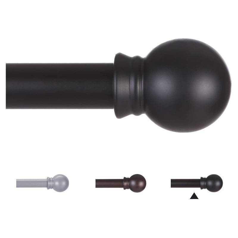 lot 50372 image: Thestoa Curtain Rods for Windows 48 to 84-92 inch, 58 Matte Black Curtain Rod, Stainless Steel Small Curtain Rods for Bedroom, Living Room,Kitchen,Farmhouse, Outdoor Curtain rod Black - Retail $14