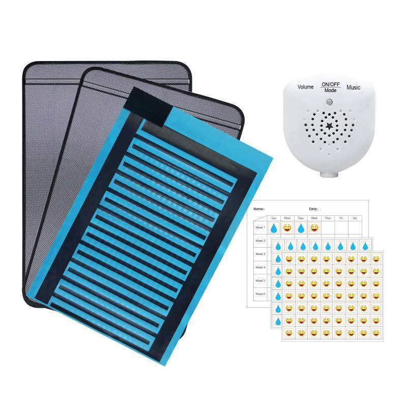 lot 50373 image: TNEQIU Bedwetting Alarm Pad for Boys and Girls, USB Rechargeable, Pee Alarm with Music Optional and Volume Control, Potty Training Urinary Mat for Children,Black - Retail $170