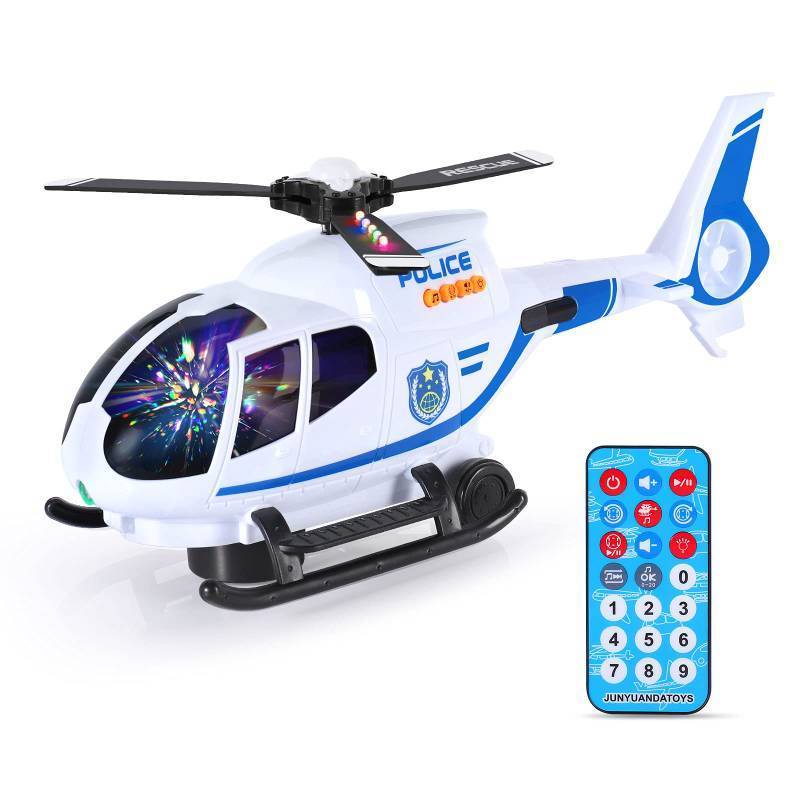 lot 50778 image: ele ELEOPTION Airplane Toy with Infrared Remote Control Plane Toys Helicopter with Lights and Music for 3 4 5 6 7 8 Year Old Boys Girls Gift White - Retail $16