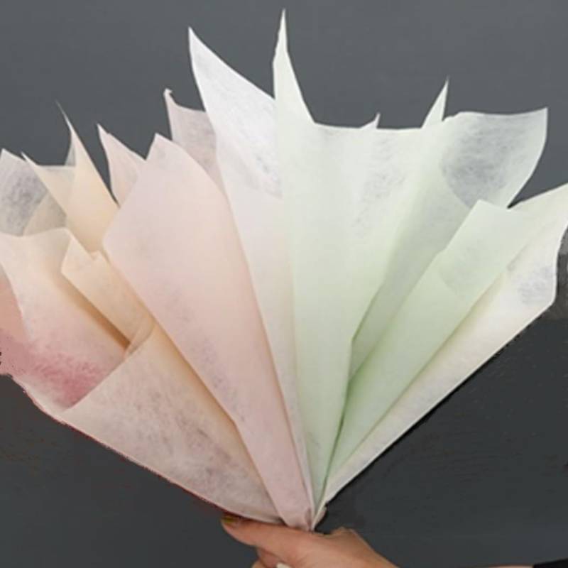lot 40512 image: OUKEYI 200 Sheets Korean of Cotton Wrapping Flower Paper Non-Woven Floral Wrapping Paper, Waterproof Pleated Withdrawable Flower Bouquet Lining Paper Flower Shop Supplies Floral Gift Packaging Paper - Retail $13