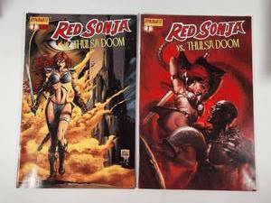 lot 125 image: Red Sonja vs. Thulsa Doom #1 with Variant First Print Comic Set