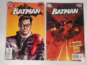 lot 166 image: Batman Comics #638 & #645 - Robins Tale Story Arc