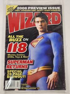 lot 239 image: Wizard Magazine #172 Superman Returns Preview Issue 2006 - Sealed