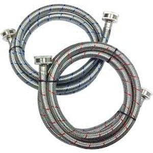 lot 20771 image: Everbilt braided stainless steel washing machine hoses