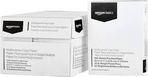 lot 20773 image: Amazon Basics Multipurpose Copy Paper - 10 Reams - 5000 Sheets