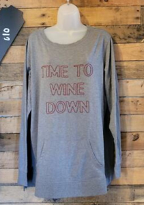lot 2430 image: Time to Wine Down Embroidered Sweatshirt - Size 2XL