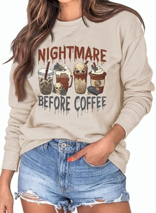 Nightmare Before Coffee Gothic Sweatshirt - Size Medium