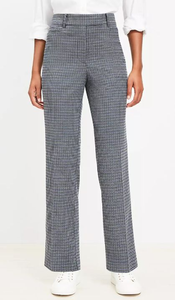 lot 2443 image: LOFT Black and White Gingham Check Pants - Size 14