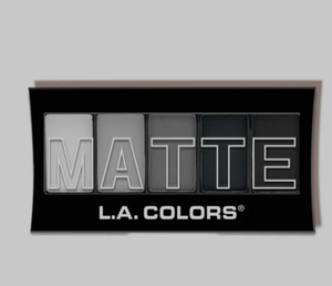 lot 2448 image: L.A. Colors Matte Eyeshadow Palette - Black Lace CEP475