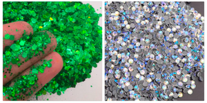 lot 2454 image: Holographic and Green Glitter Mix Packs&nbsp