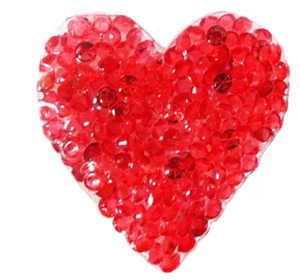 lot 2458 image: Red Crystal Heart Embellishments - 6 ct