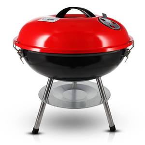 lot 23025 image: Gas One 14-inch Portable Barbecue Grill with 3-Point Locking Lid for Heat Preservation Dual Venting System Small Charcoal Grill for Backyard, Camping, Boat
