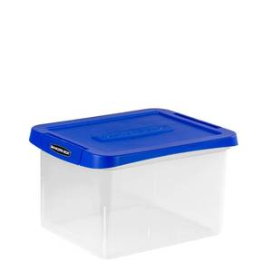 lot 20034 image: Bankers Box Heavy Duty Plastic File Box with Hanging Rails, LetterLegal, 1 Pack (0086205)CRACKED CORNER
