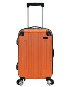 lot 20058 image: Rockland London Hardside Spinner Wheel Luggage, Orange, Carry-On 20-Inch
