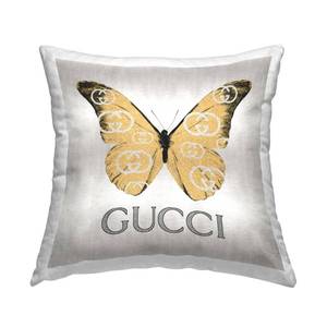 lot 22015 image: Stupell Industries Glam Fashion Butterfly Design by Madeline Blake Throw Pillow