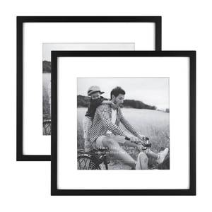 lot 22021 image: MCS East Village 14x14 Matted Square Picture Frame with 10x10 Photo Display, Black Wall Hanging Frame for Photos & Posters (2-Pack) little damage