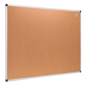 lot 22047 image: Amazon Basics Rectangular Bulletin Board, Cork Board for Wall, Vision Board for Classroom and Office, Aluminum Frame, 35 x 47, Brown