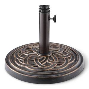 lot 21042 image: Amazon Basics Adjustable Patio Umbrella Stand, Black, 22 Pounds