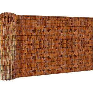 lot 20456 image: Bamboo Reed Fencing, Light Russet Bamboo Fence Rolls 6 Feet High, Decorative Privacy Screen Reed Curtains for Patio Balcony Garden Backyard Outdoor, 6 x 16 FT - Retail $119