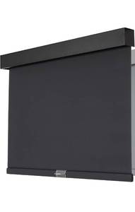 lot 20478 image: Persilux Cordless Blackout Roller Shades for Windows, Pull Down Blinds with Valance, Thermal Insulated Fabric, Free-Stop Shades for Home, Door and Bedroom (Black,72 Wx72 H) - Retail $137